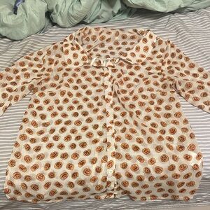 Mod cloth jack o lantern blouse